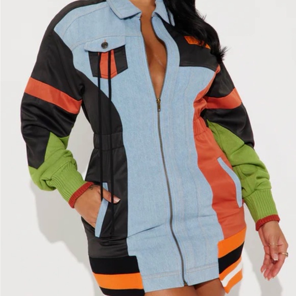 Colorblock Zip-Up Jacket - Picture 1 of 3